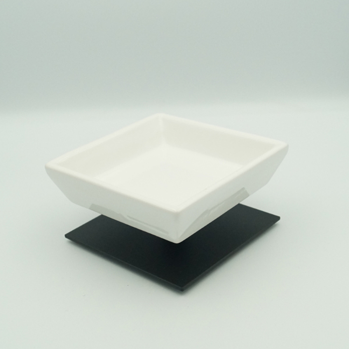 StilHaus Urania Мыльница настольная, цвет: черный матовый/белая керамика