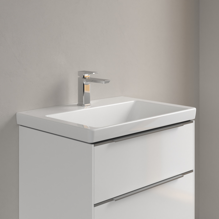 Villeroy&Boch Subway 3.0 Раковина 65х47х16.5см., 1 отв., подвесная, без перелива, цвет: альпийский белый