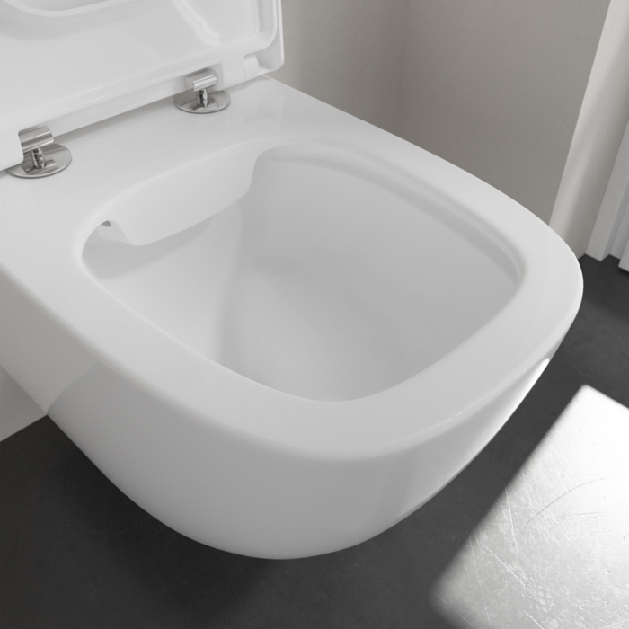 Villeroy&Boch Antheus, Унитаз подвесной, 37.5x56см, с переливом, с антигрязевым покрытием CeramicPlus, цвет: белый