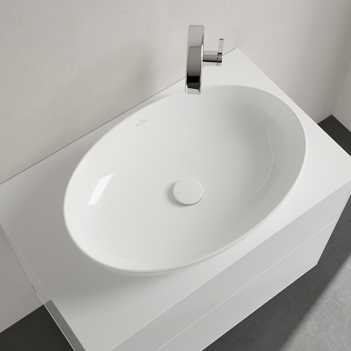 Villeroy&Boch Artis Раковина 61х41х13см., накладная, без отв., без перелива, цвет: альпийский белый