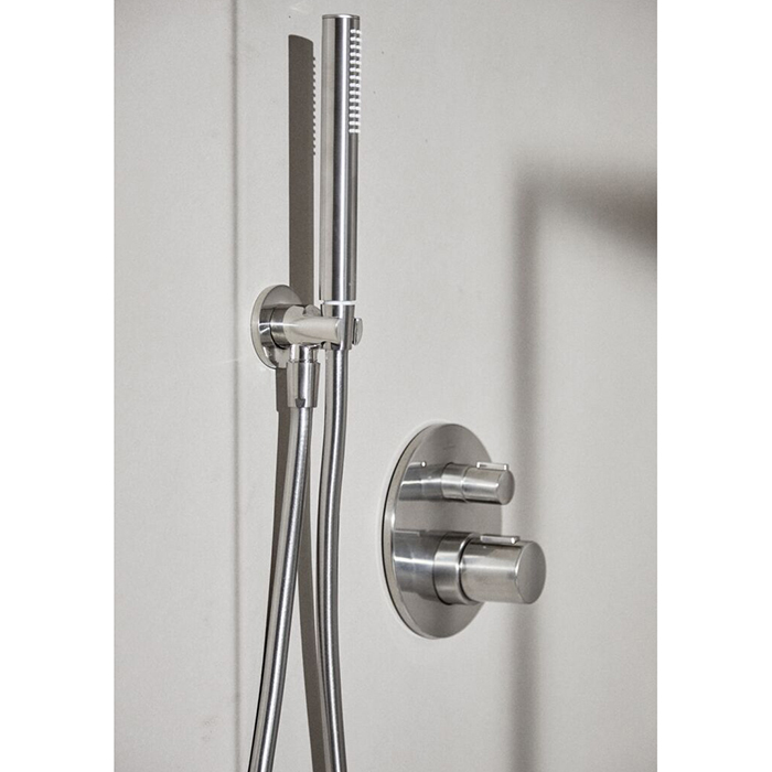 Ideal Standard Ceratherm Т100 Смеситель для душа, встраиваемый, термостатический, без душевого гарнитура, цвет: PVD Silver Storm (Серебряный Шторм)