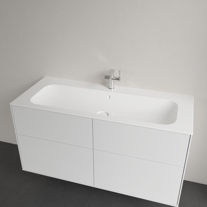 Villeroy&Boch Finion Раковина 120х50 см, 1 отв., с переливом, с антигрязевым покрытием CeramicPlus, цвет: белый