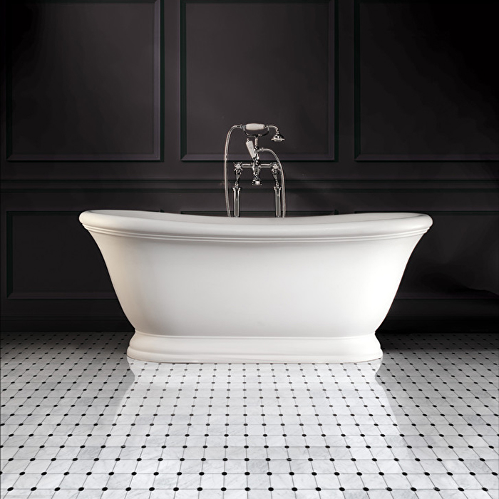 Devon&Devon Elite Плитка из натурального камня 60x60см, универсальная, мрамор, elite 1, цвет: white carrara/black marquinha