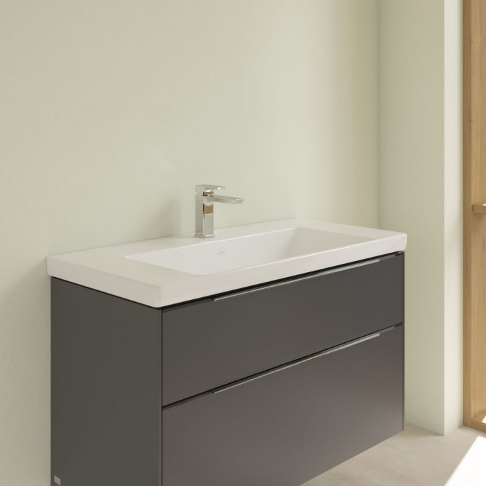 Villeroy&Boch Subway 3.0 Раковина 100х47х16.5см., без отв., подвесная, без перелива, цвет: альпийский белый