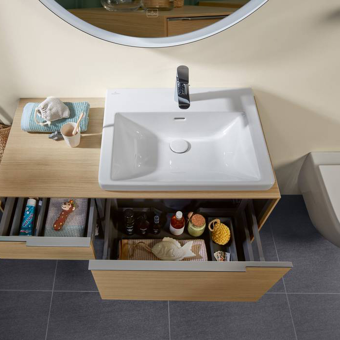Villeroy&Boch Subway 3.0 Раковина 60х47х16.5см., 1 отв., подвесная, с переливом, цвет: альпийский белый