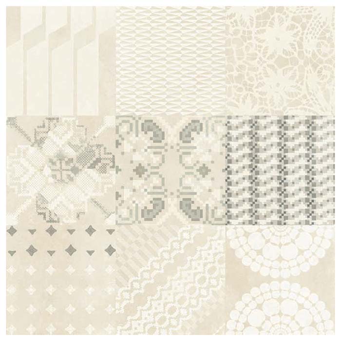 Mutina Azulej Керамогранит 20x20см, универсальный, глазурованный, цвет: mix bianco