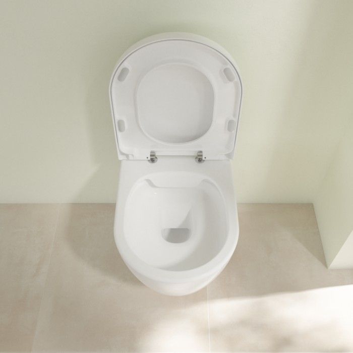 Villeroy&Boch Avento Комплект унитаз-подвесной 37x53см, сиденье QuickRelease, SoftClose, цвет: альпийский белый