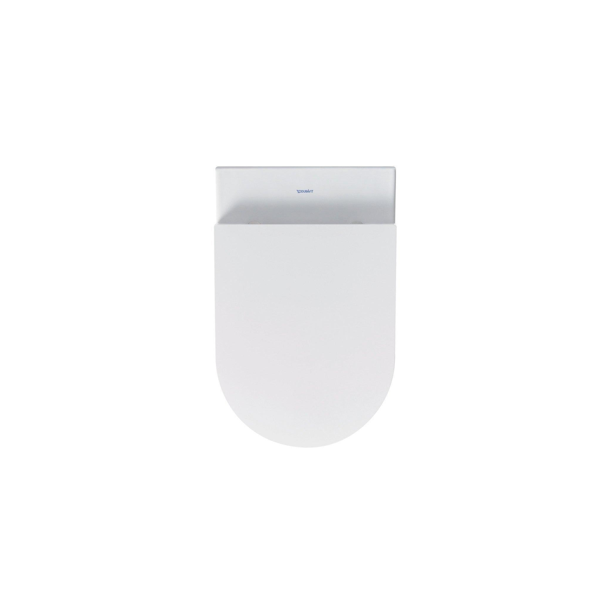 Duravit Me by Starck Комплект: подвесной унитаз 56x37см, Rimless 252909+ сиденье с мягким закрыванием 002009, цвет: белый