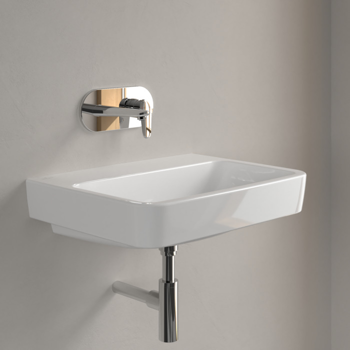 Villeroy&Boch O.novo раковина 60x46x17.5см., без отв., подвесная, без перелива, цвет: альпийский белый