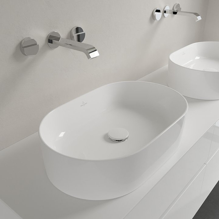 Villeroy&Boch Collaro Раковина накладная, 56x36х14.5см., без отв., цвет: альпийский белый