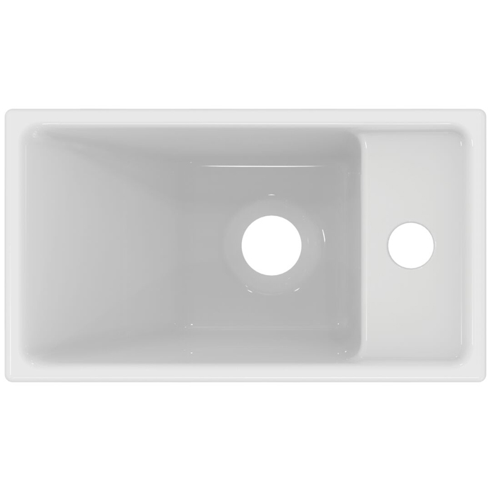 Ideal Standard i.life S Раковина 37x21xh12см, подвесная, с 1 отверстием, Dx, без перелива, цвет: белый глянец