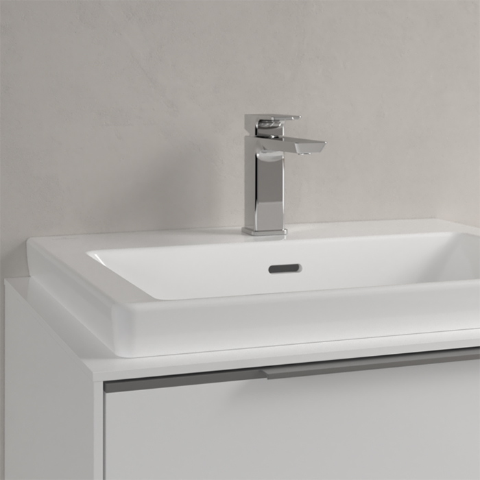 Villeroy&Boch Subway 3.0 Раковина 60х47х16.5см., 1 отв., подвесная, с переливом, цвет: альпийский белый