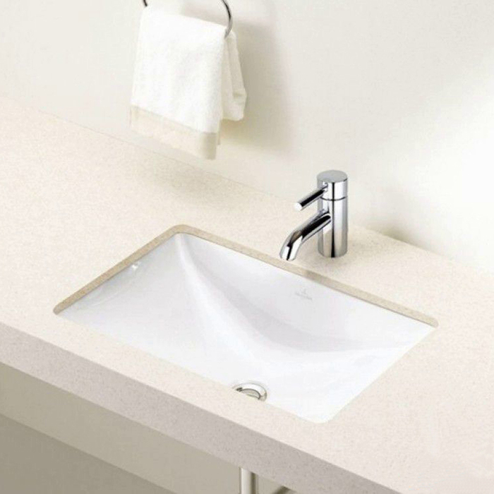 Villeroy&Boch Loop&Friends Раковина 61.5x38см., без отв., под столешницу, с переливом, цвет: альпийский белый