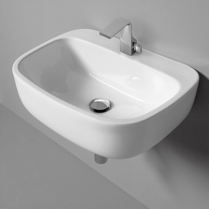 Flaminia Mono Раковина 64x48x18.5 см, 1 отв., подвесная, цвет: белый