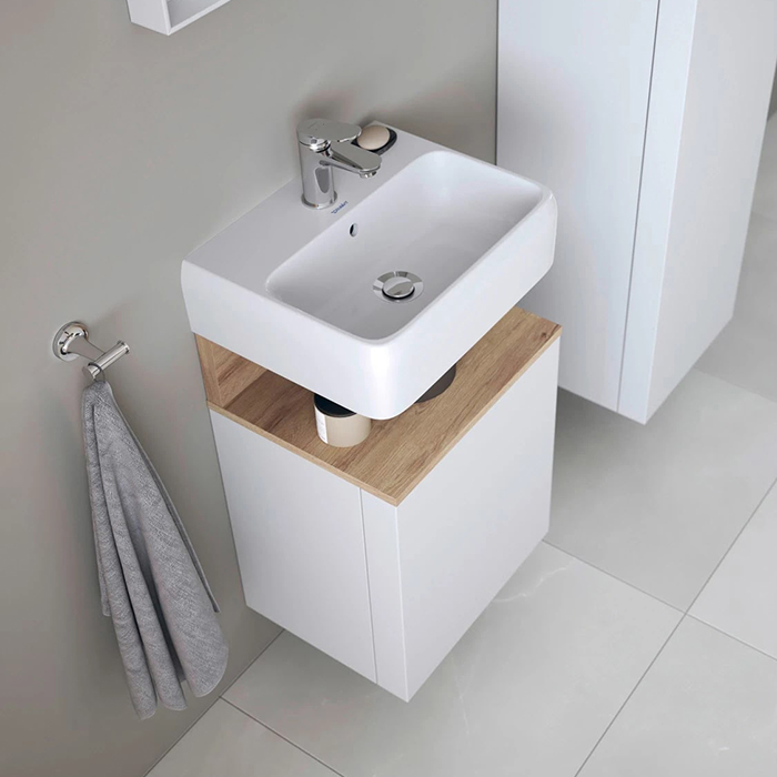 Duravit Qatego Раковина 45x35x12.5 см, подвесная, без отв., цвет: белый