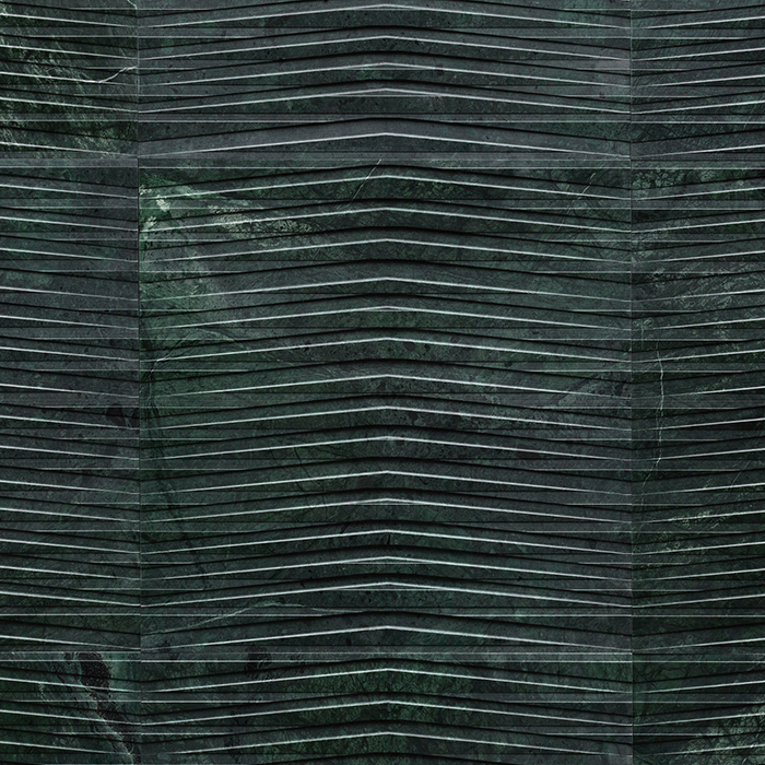 Lithos Design Linear Натуральный камень 60x60x2см, настенный, материал: мрамор verde imperiale/eco