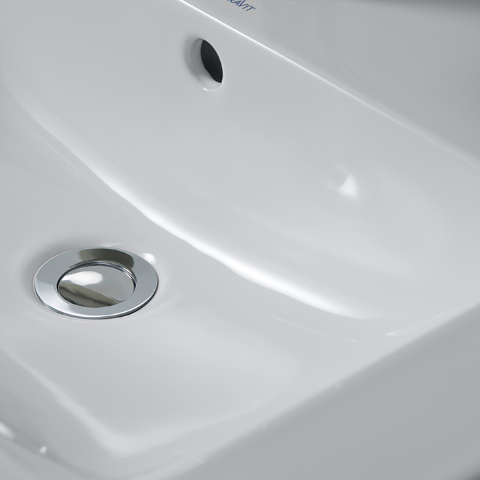 Duravit Ketho Тумба 81х48см., подвесная, с раковиной, 2 ящика, цвет: тауп матовый