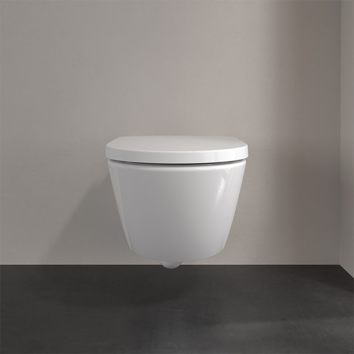Villeroy&Boch Subway 3 Унитаз подвесной, безободковый, сиденье-в комплекте SoftClosing, с антигрязевым покрытием CeramicPlus, цвет: альпийский белый