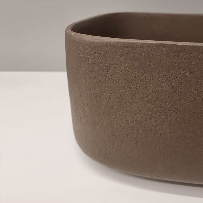 ArtCeram Cognac Раковина 42 см, без отв., накладная, без слив-перелива, цвет: nero roma