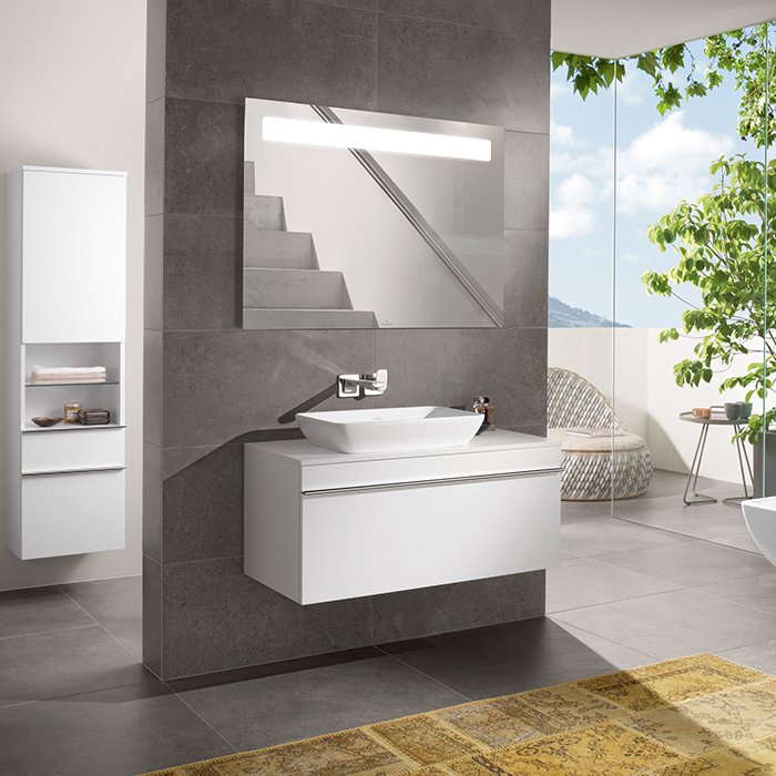 Villeroy&Boch Venticello Раковина накладная 55х36см, без отв., с переливом, с антигрязевым покрытием CeramicPlus, цвет: альпийский белый