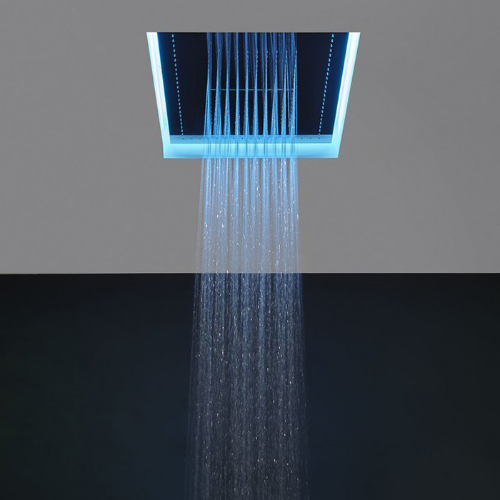 Antonio Lupi Душевая система Meteo Встраиваемая 75 x 52 x 11 см с подсветкой LED RGB, цвет: белый