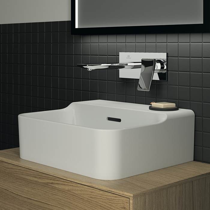 Ideal Standard Conca Раковина 400x350x165 мм, подвесная/накладная, с переливом без отверстий под смесистель, без крепежа, цвет: белый глянец
