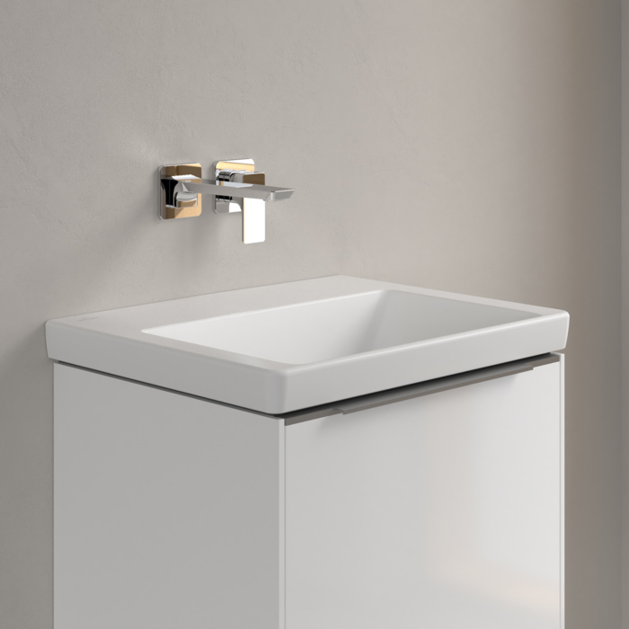 Villeroy&Boch Subway 3.0 Раковина 55х44х16.5см., без отв., подвесная, CeramicPlus, без перелива, цвет: белый камень