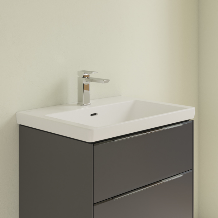 Villeroy&Boch Subway 3.0 Раковина 65х47х16.5см., 1 отв., подвесная, CeramicPlus, с переливом, цвет: белый камень