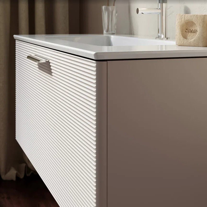 Verona Style Dune Тумба подвесная с раковиной 80х45см, 1 выдв. ящик, цвет: M31 Linen matt (льняной матовый)