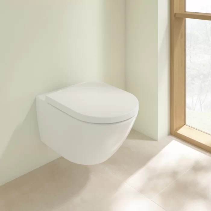 Villeroy&Boch Subway 3 Унитаз 37х56х36см., подвесной, безободковый, SoftClosing, цвет: альпийский белый