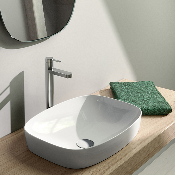 Catalano Alvea Раковина 50x38см., настольная или полувстраиваемая, цвет: белый глянцевый