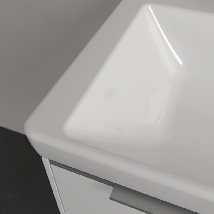 Villeroy&Boch Subway 3.0 Раковина 60х47х16.5см., 1 отв., подвесная, с переливом, цвет: альпийский белый