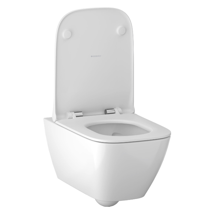 Geberit Smyle Square Унитаз 35х54см., подвесной, безободковый, с крышкой-сиденьем и микролифтом, цвет: белый