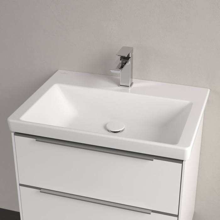 Villeroy&Boch Subway 3.0 Раковина 65х47х16.5см., 1 отв., подвесная, CeramicPlus, без перелива, цвет: белый камень