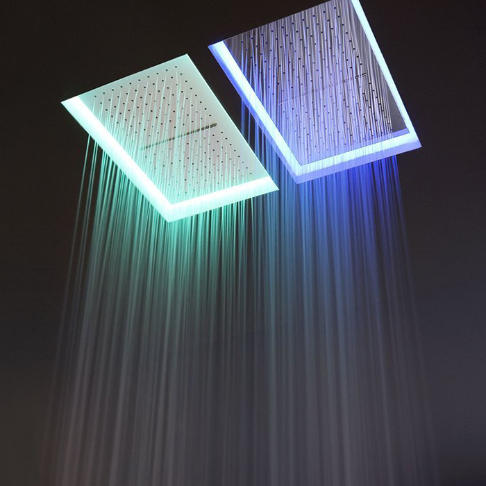 Antonio Lupi Душевая система Meteo Встраиваемая 75 x 52 x 11 см с подсветкой LED RGB, цвет: белый