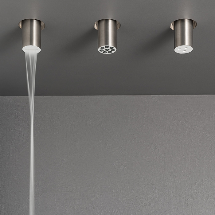 CEA Design FREE IDEAS Верхний душ, полувстраиваемый, потолочный, 1 режим, Waterfall jet, Delrin®, цвет: нержавеющая сталь