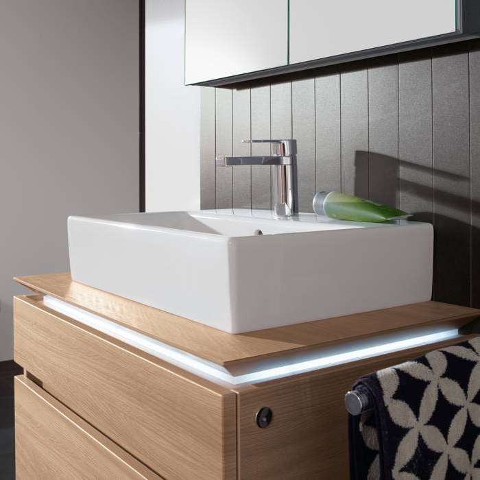 Villeroy&Boch Memento Раковина 60х42 см, 1 отв., прямоугольная, с переливом, с антигрязевым покрытием CeramicPlus, цвет: белый