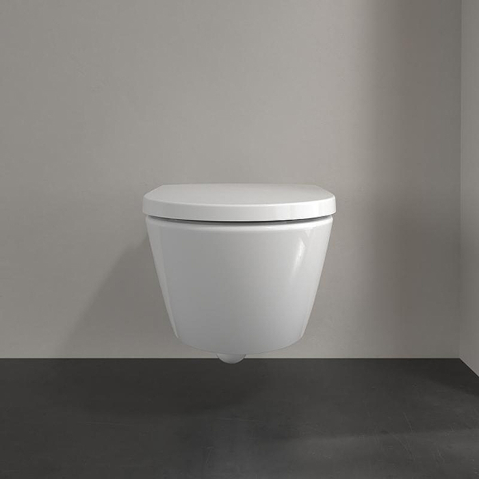Villeroy&Boch Subway 3 Унитаз 37х56х36см., подвесной, безободковый, SoftClosing, цвет: альпийский белый