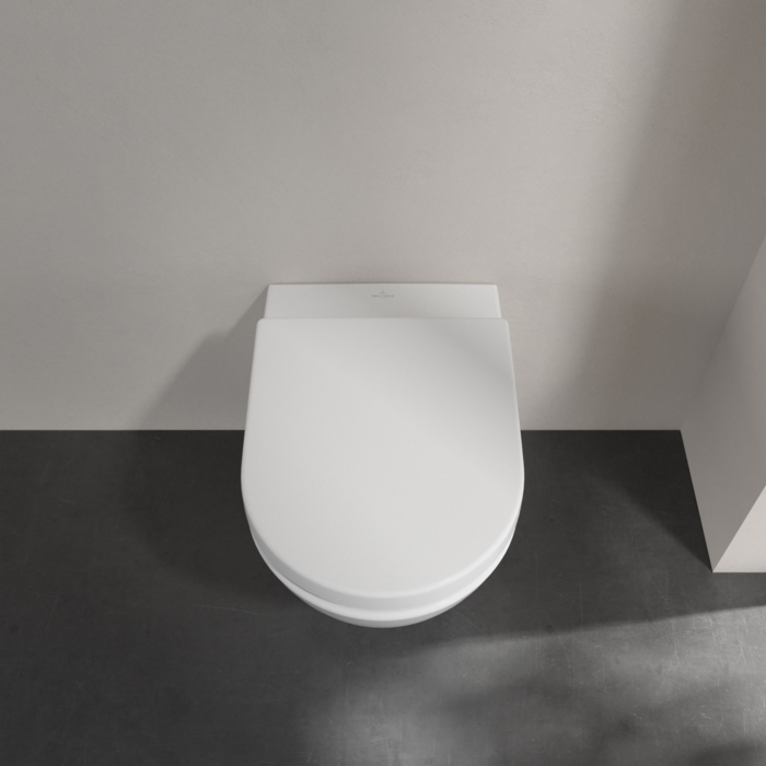 Villeroy&Boch Subway 2.0, Унитаз подвесной, с открытым смывным краем Compact, DirectFlush, горизонтальный выпуск, не подходит для установки со смывными кранами, 37x56см, цвет: белый