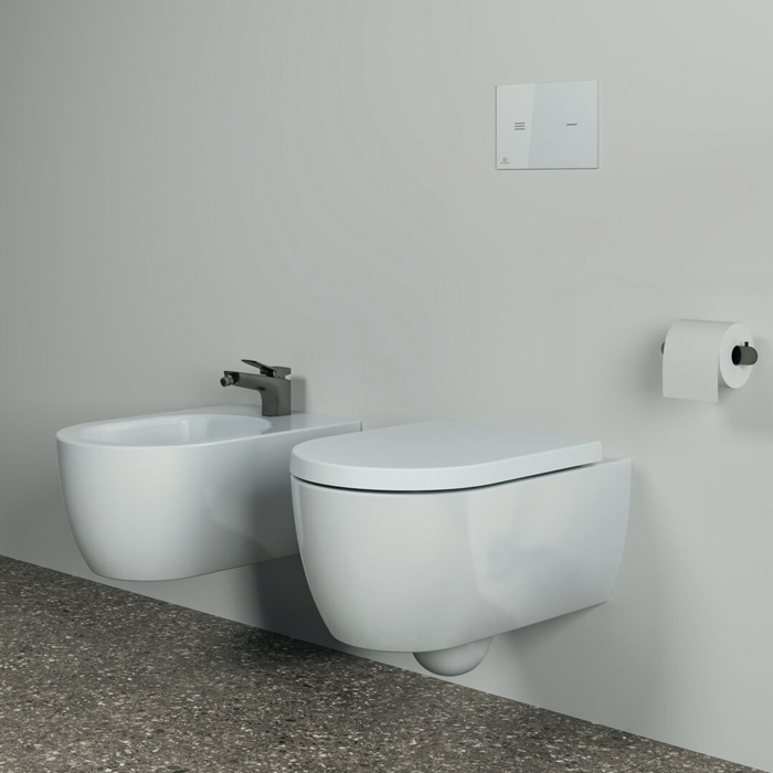 Ideal Standard Conca Держатель для туалетной бумаги., без крышки, настенный, цвет: PVD Magnetic Grey