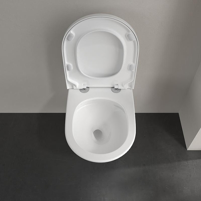 Villeroy&Boch Subway 3 Унитаз 37х56х36см., подвесной, безободковый, SoftClosing, цвет: альпийский белый
