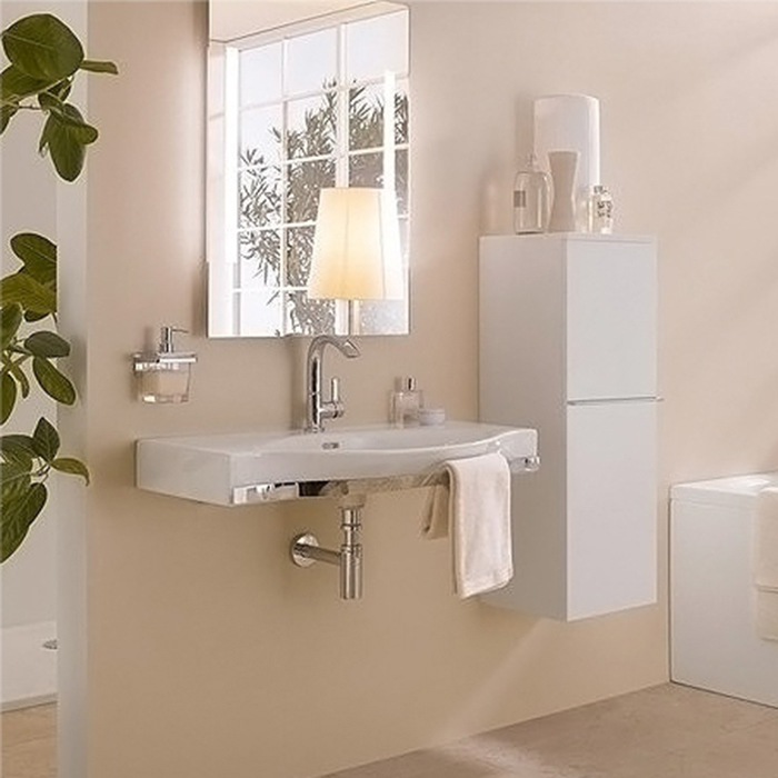 Laufen Palace Раковина 90x51x11см, подвесная/накладная, с 1 отв., c полотенцедержателем, цвет: белый/хром