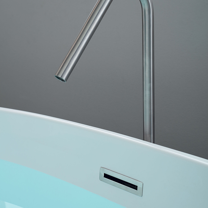 Kerasan Flo Ванна 170x82x58см., отдельностоящая, акриловая, в комплекте со сливом Clic-clac, цвет: белый