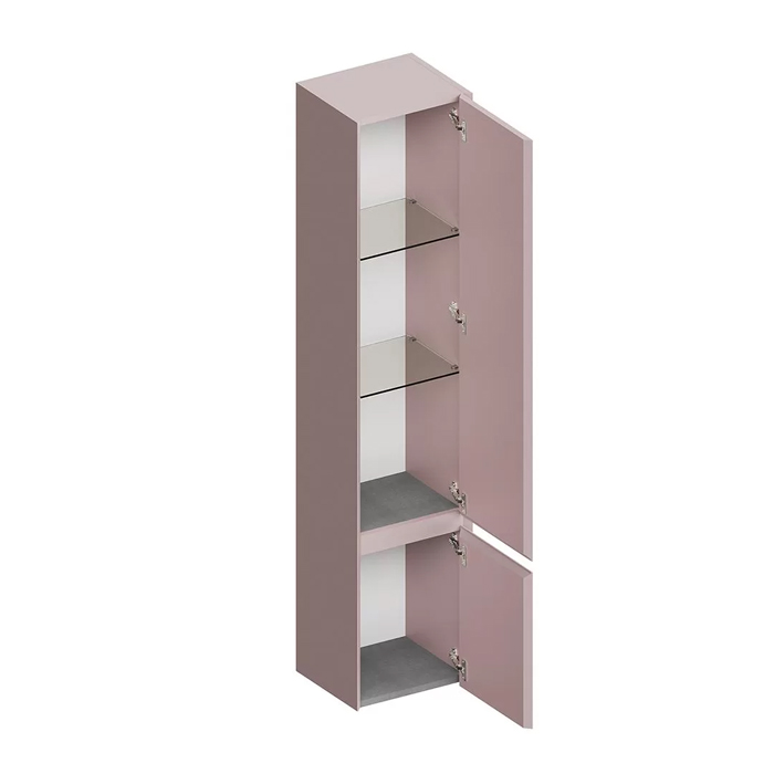 Kerama Marazzi Cubo Пенал 165см., подвесной, правый, цвет: мальва матовый