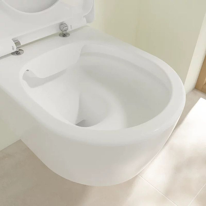 Villeroy&Boch Avento Комплект унитаз-подвесной 37x53см, сиденье QuickRelease, SoftClose, цвет: альпийский белый