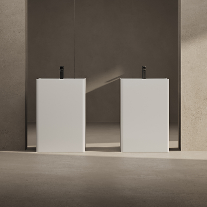 Dea Design Pedestal Basin Раковина 60x42x90см., напольная, без отв., Solid Surface, цвет: White №18