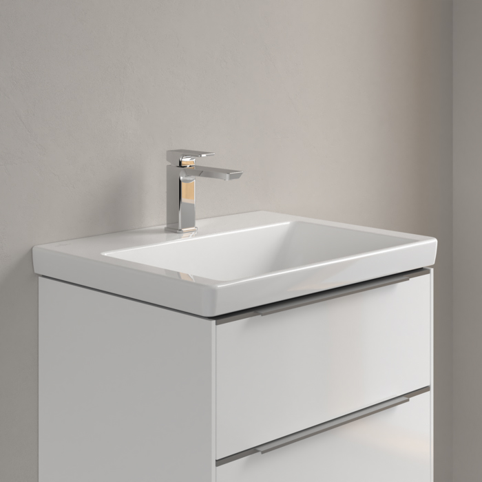 Villeroy&Boch Subway 3.0 Раковина 60х47х16.5см., 1 отв., подвесная, без перелива, цвет: альпийский белый