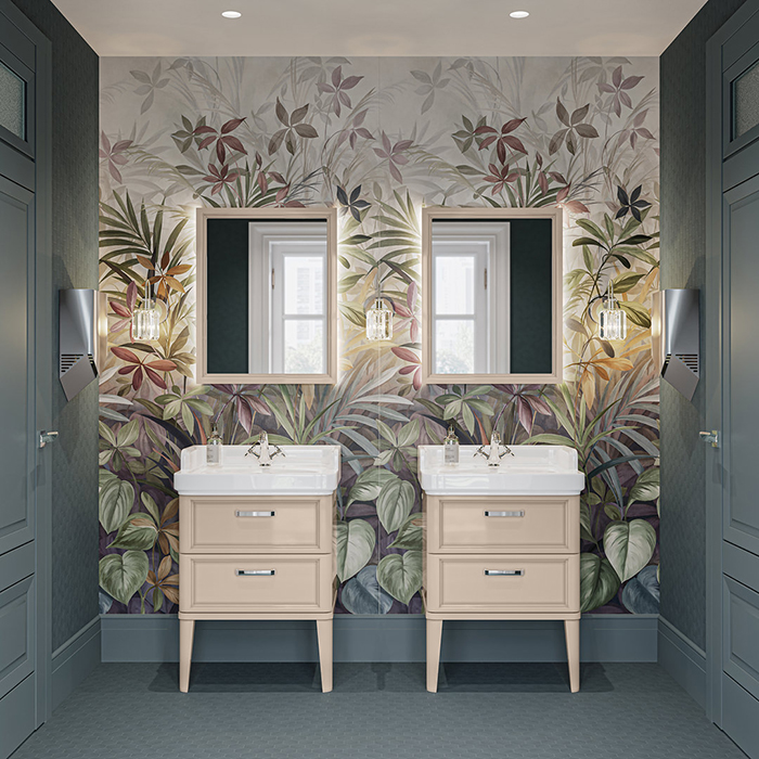 Kerama Marazzi Pompei Тумба 60см., напольная, 2 ящика, цвет: камео бежевый глянцевый