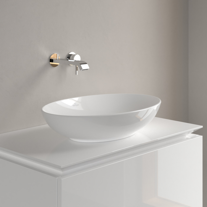 Villeroy&Boch Loop&Friends Раковина 38х56х12см., накладная, без отв., без перелива, цвет: альпийский белый