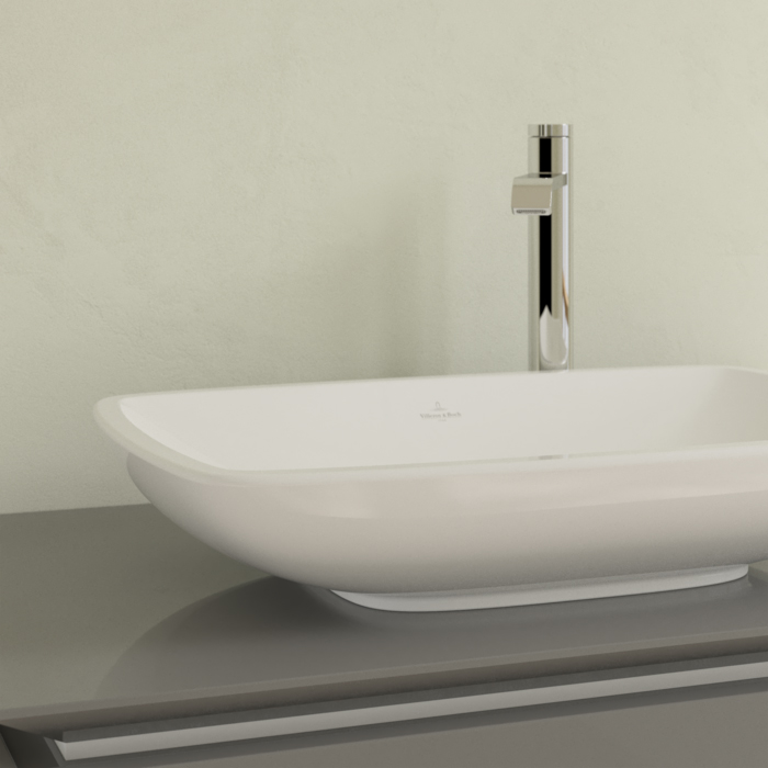 Villeroy&Boch Loop&Friends Раковина 58.5x38 см, без отв., с переливом, с антигрязевым покрытием CeramicPlus, цвет: белый